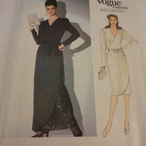 Vntg Nina Ricci Vogue 1074 evening dress pattern
